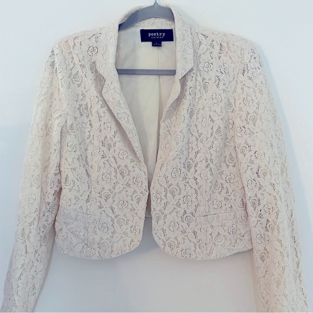 Lace crop jacket